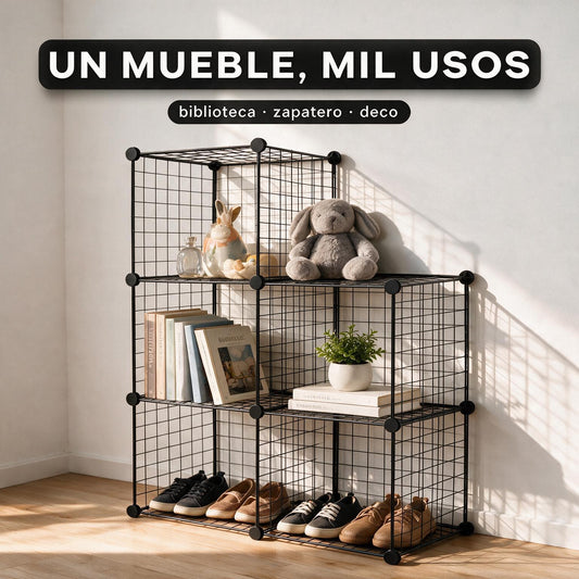 Estante organizador cubo - negro