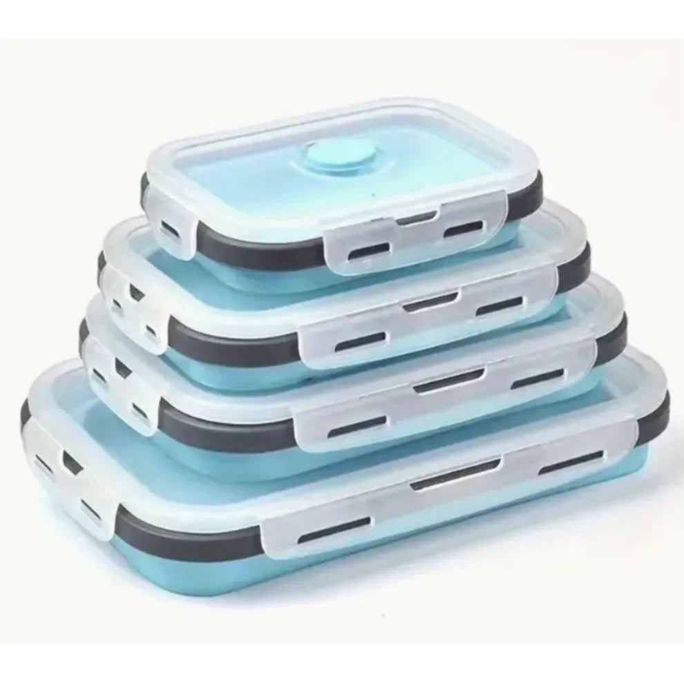 Tuppers plegable silicona set x4