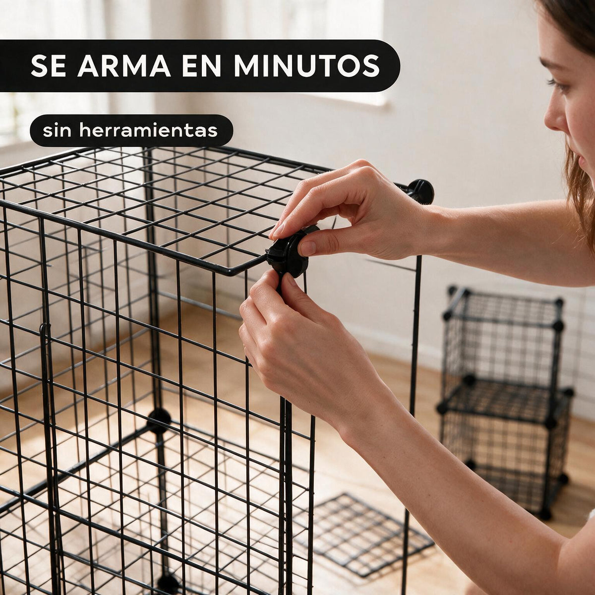 Estante organizador cubo - negro